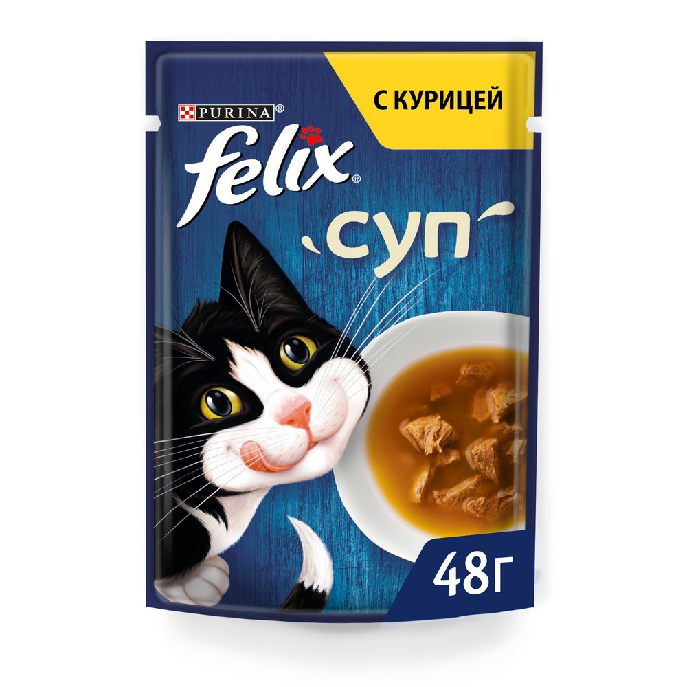 Корм для кошек FELIX Суп с курицей пауч