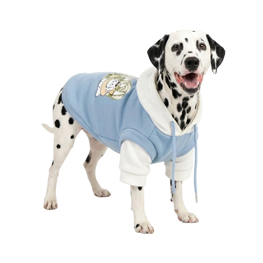 Толстовка для собак FOXIE Cute Puppy XL (дл.спины 45см, обх.груди 58-62см, обх.шеи 44см) голубая