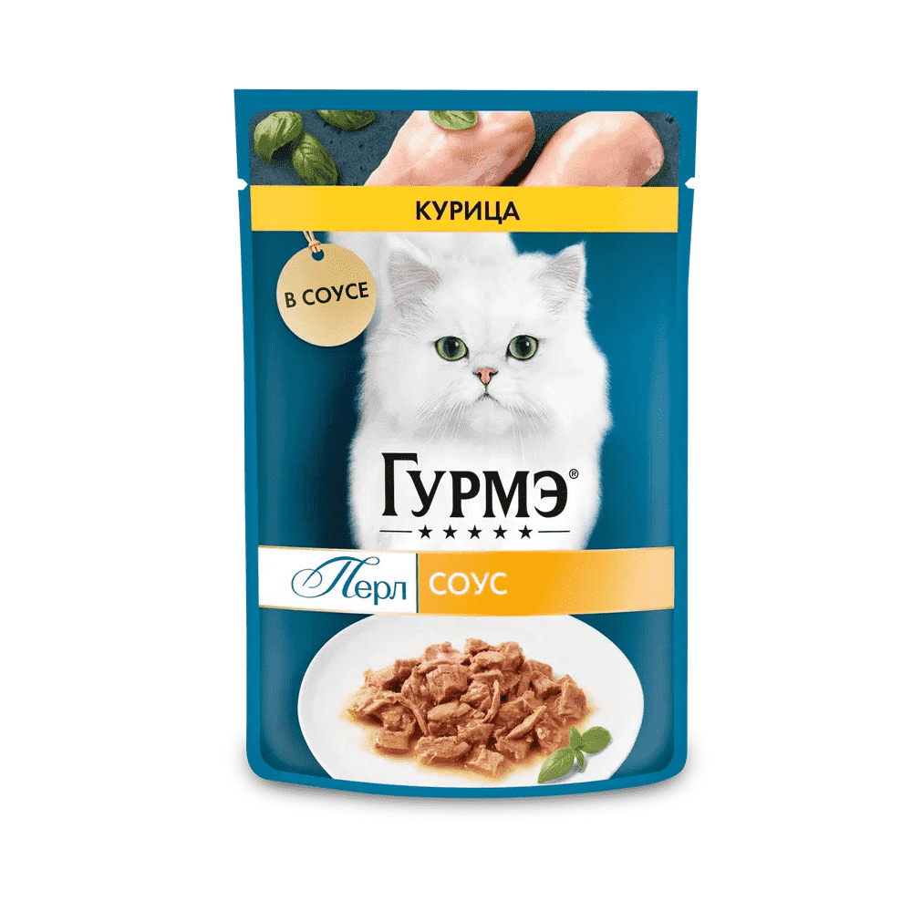 Корм для кошек ГУРМЭ Перл Нежное филе с курицей в соусе пауч