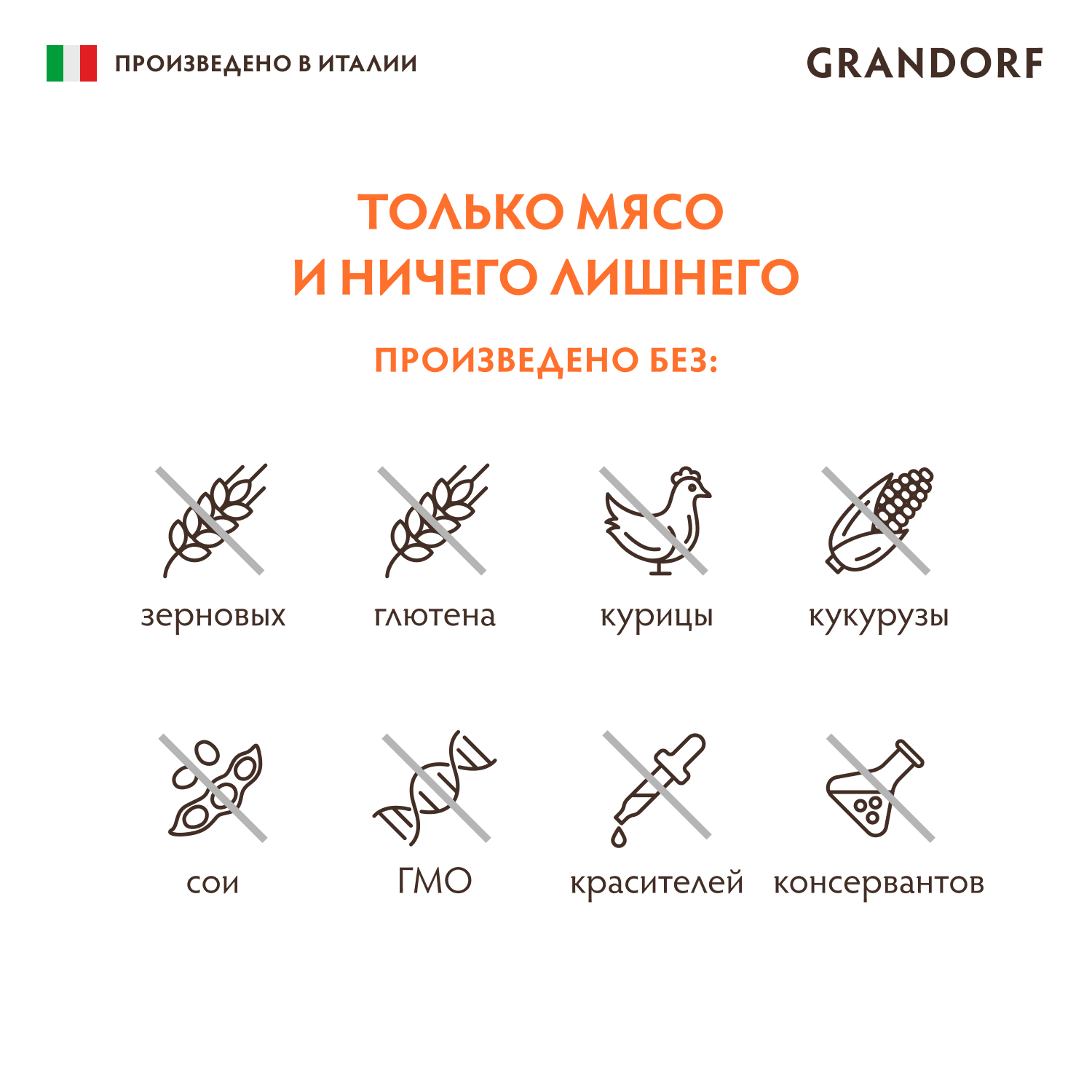 Корм для собак GRANDORF Паштет из ягненка с тыквой и брокколи банка