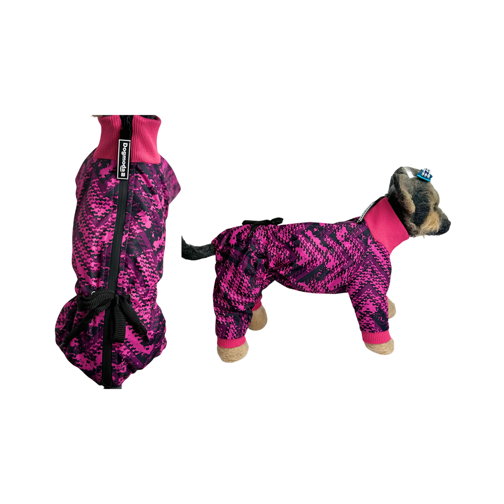 Комбинезон для собак DOG MODA Лайн (розовый) девочка 28см (3)