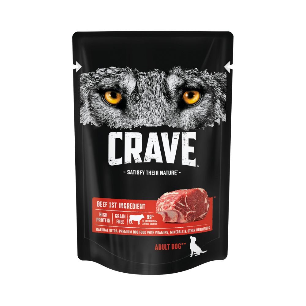 Корм для собак CRAVE Говядина пауч