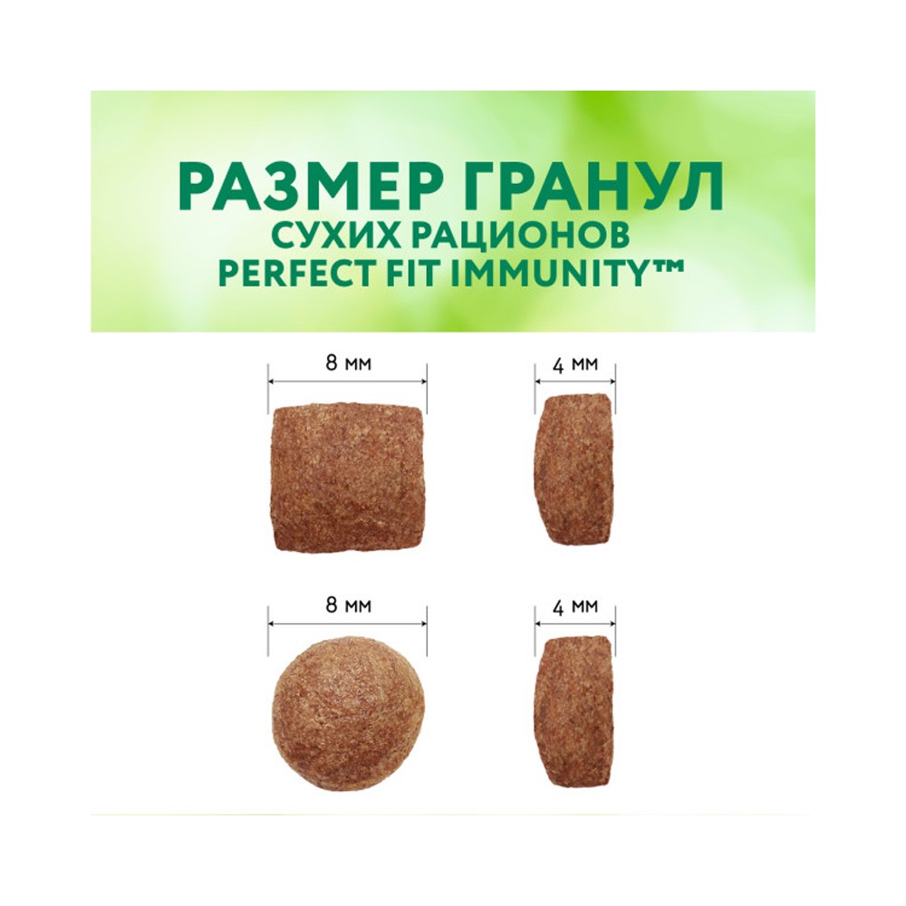 Корм для кошек PERFECT FIT Immunity говядина, лён, голубика сух.