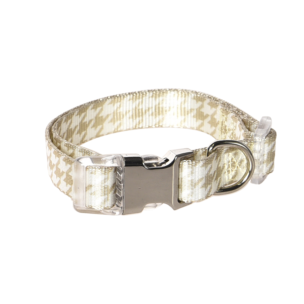 Ошейник для собак FOXIE Houndstooth M 1,9х35-50см бежевый