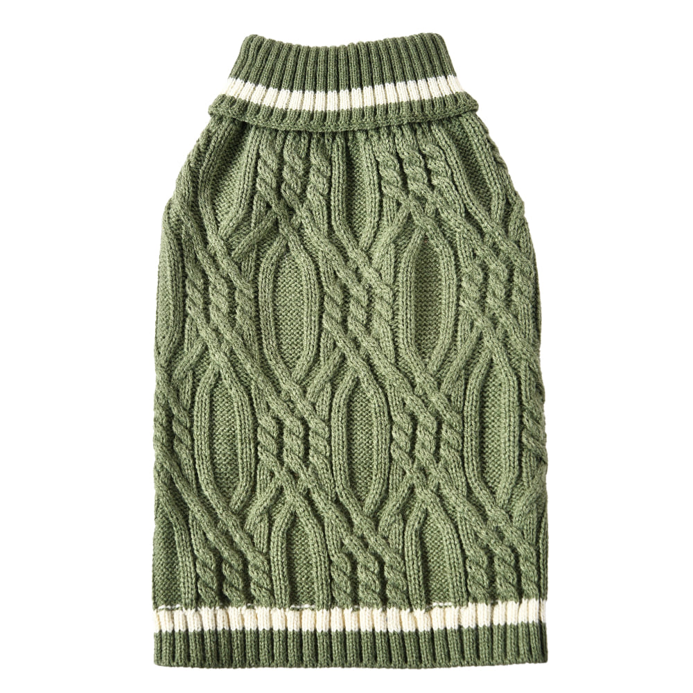 Свитер для собак FOXIE Springtime Olive M (длина спины 35см) зеленый