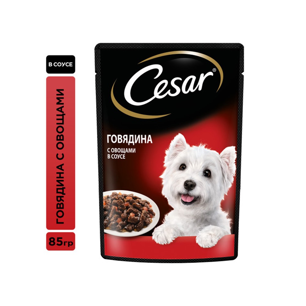 Корм для собак CESAR Говядина с овощами пауч