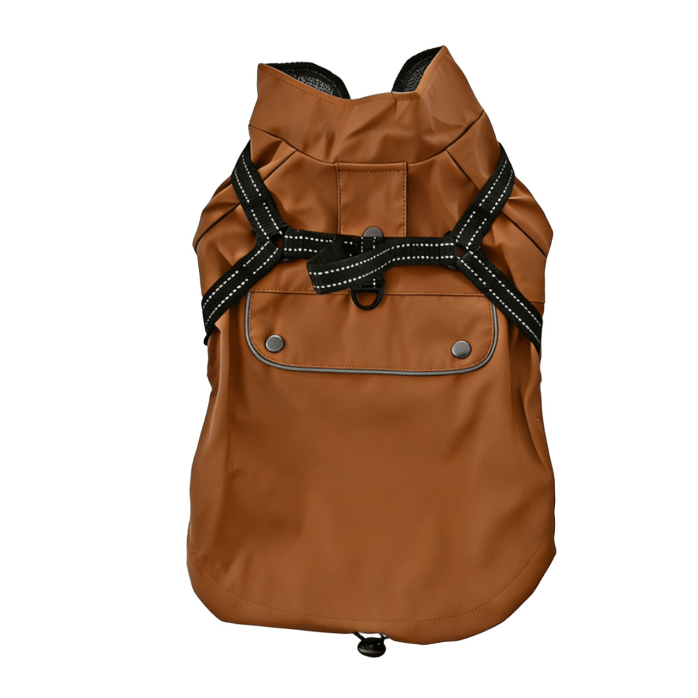 Куртка для собак FOXIE Noble Rain XL со шлейкой (длина спины 45см) коричневый