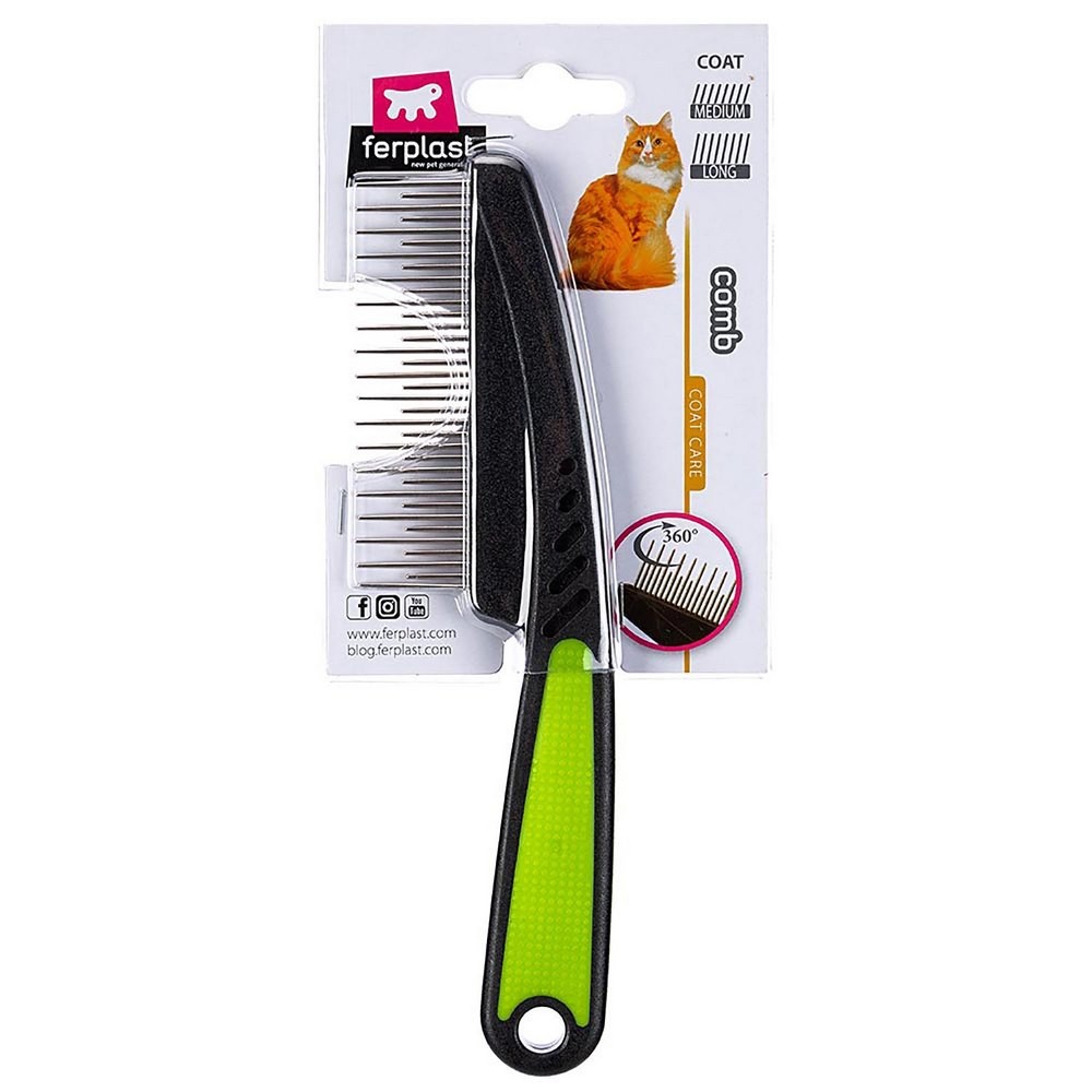Гребень для кошек FERPLAST с вращающимися зубцами разной длины GRO 5794
