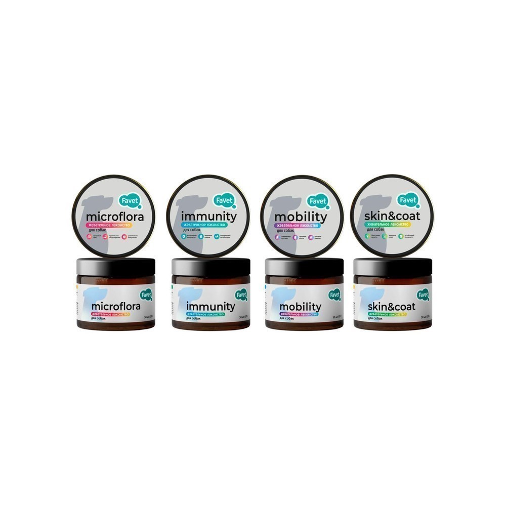 Функциональное лакомство FAVET FerrumActive Soft Chews для иммунитета для собак, 120г