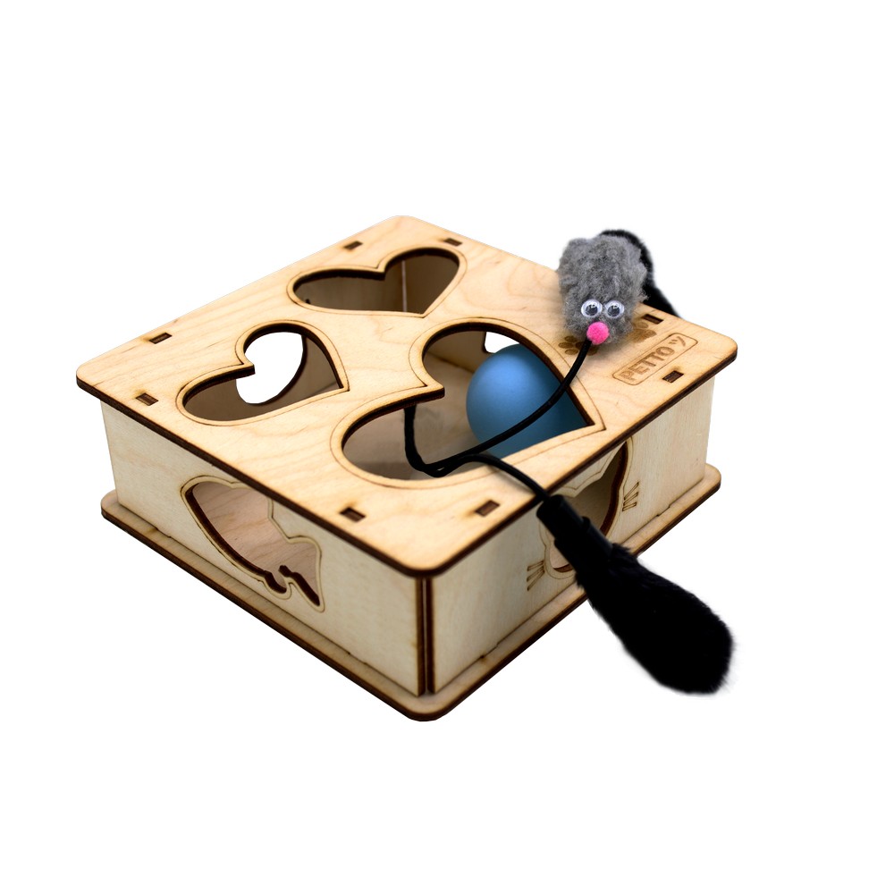 Платформа игровая для кошек GOSI "Квадрат"-S с шариком и игрушкой