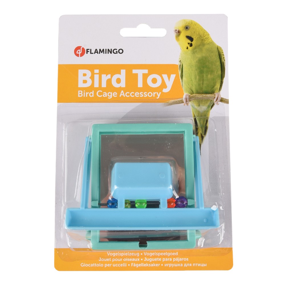 Игрушка для птиц FLAMINGO Зеркало в рамке с жёрдочкой