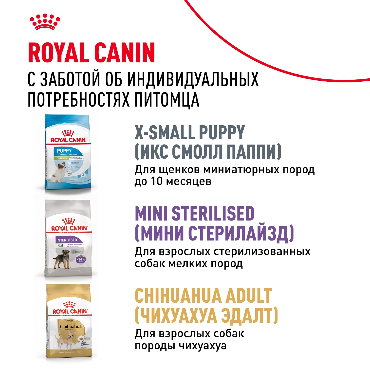 Корм для собак ROYAL CANIN Size X-Small Adult для миниатюрных пород от 10 месяцев до 8 лет сух.
