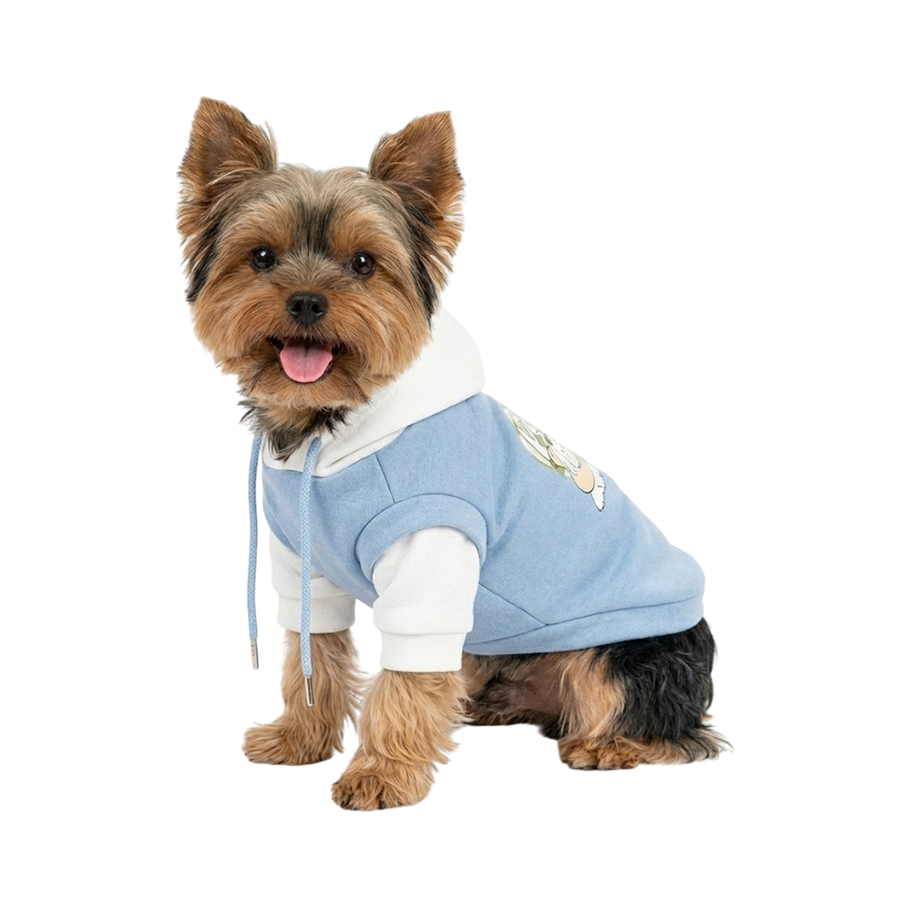 Толстовка для собак FOXIE Cute Puppy XS (дл.спины 25см, обх.груди 38-42см, обх.шеи 25см) голубая