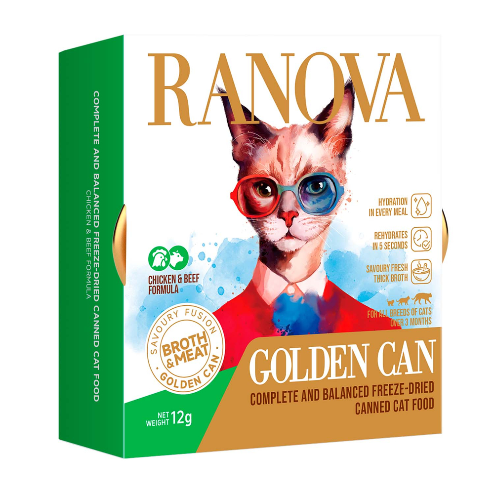 Корм для кошек RANOVA сублимированный с курицей и говядиной