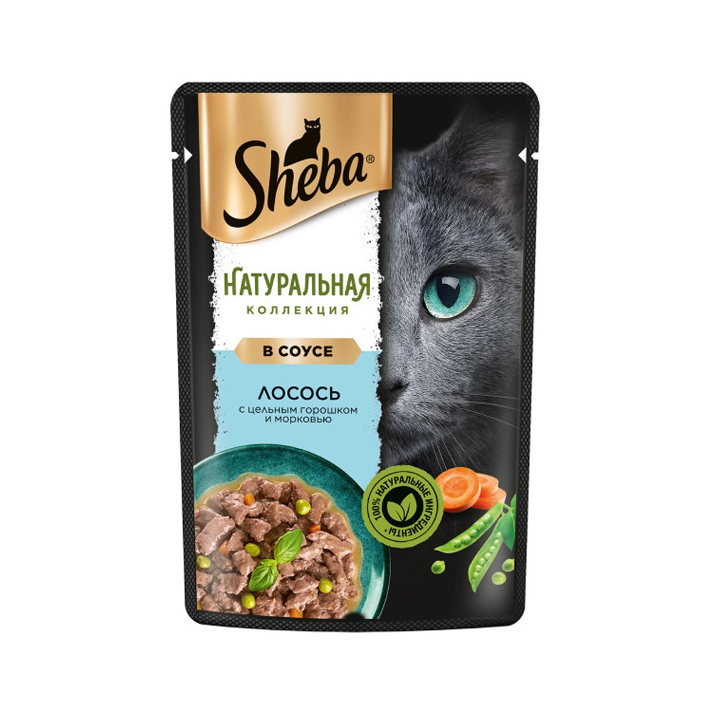 Корм для кошек SHEBA Natures лосось с горохом пауч