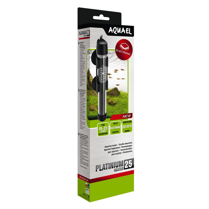 Нагреватель AQUAEL PLATINIUM HEATER 25W для аквариума 10 - 25 л (стеклянный, регулируемый)