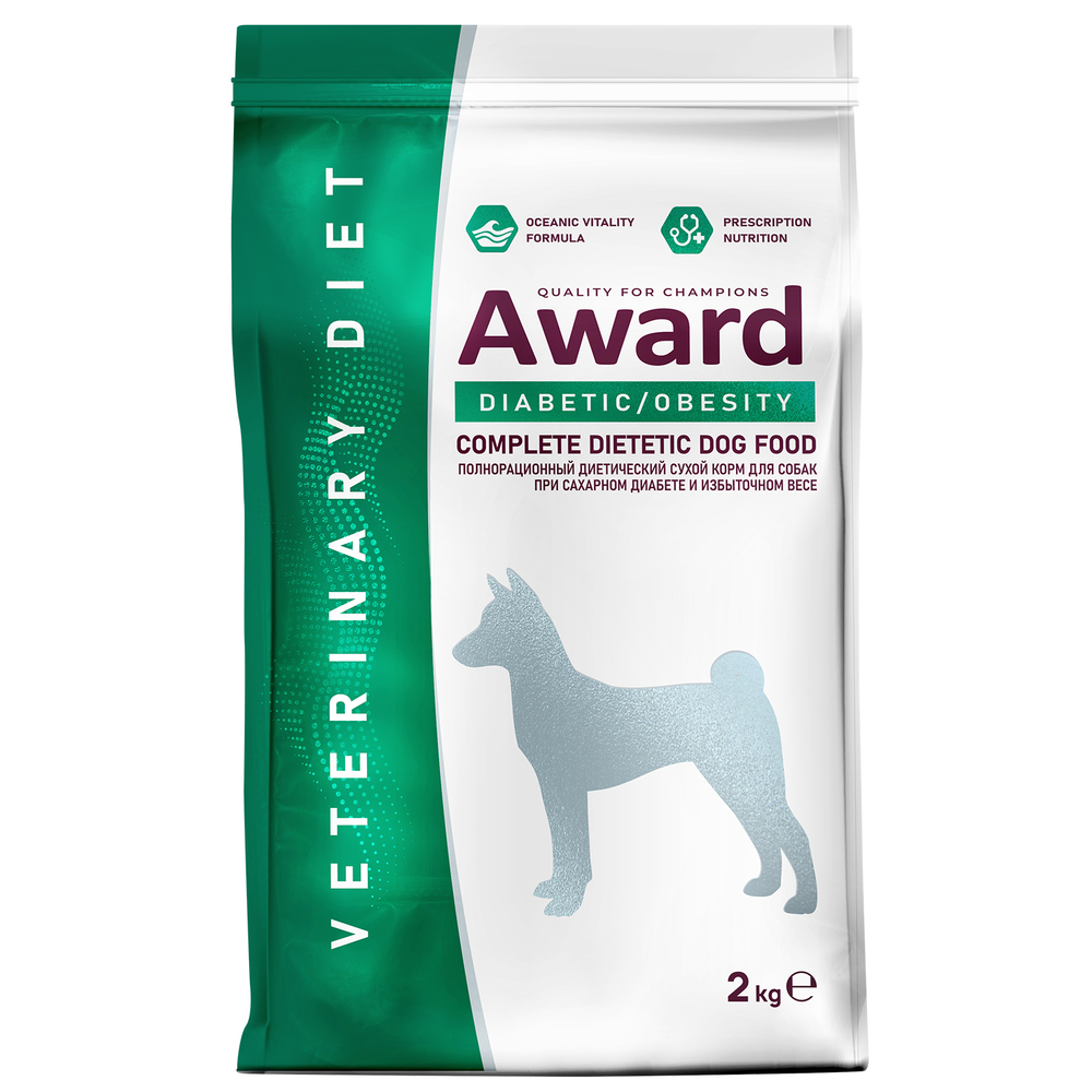 Корм для собак AWARD Veterinary Diet Diabetic And Obesity при сахарн.диабете и избыт.весе сух.