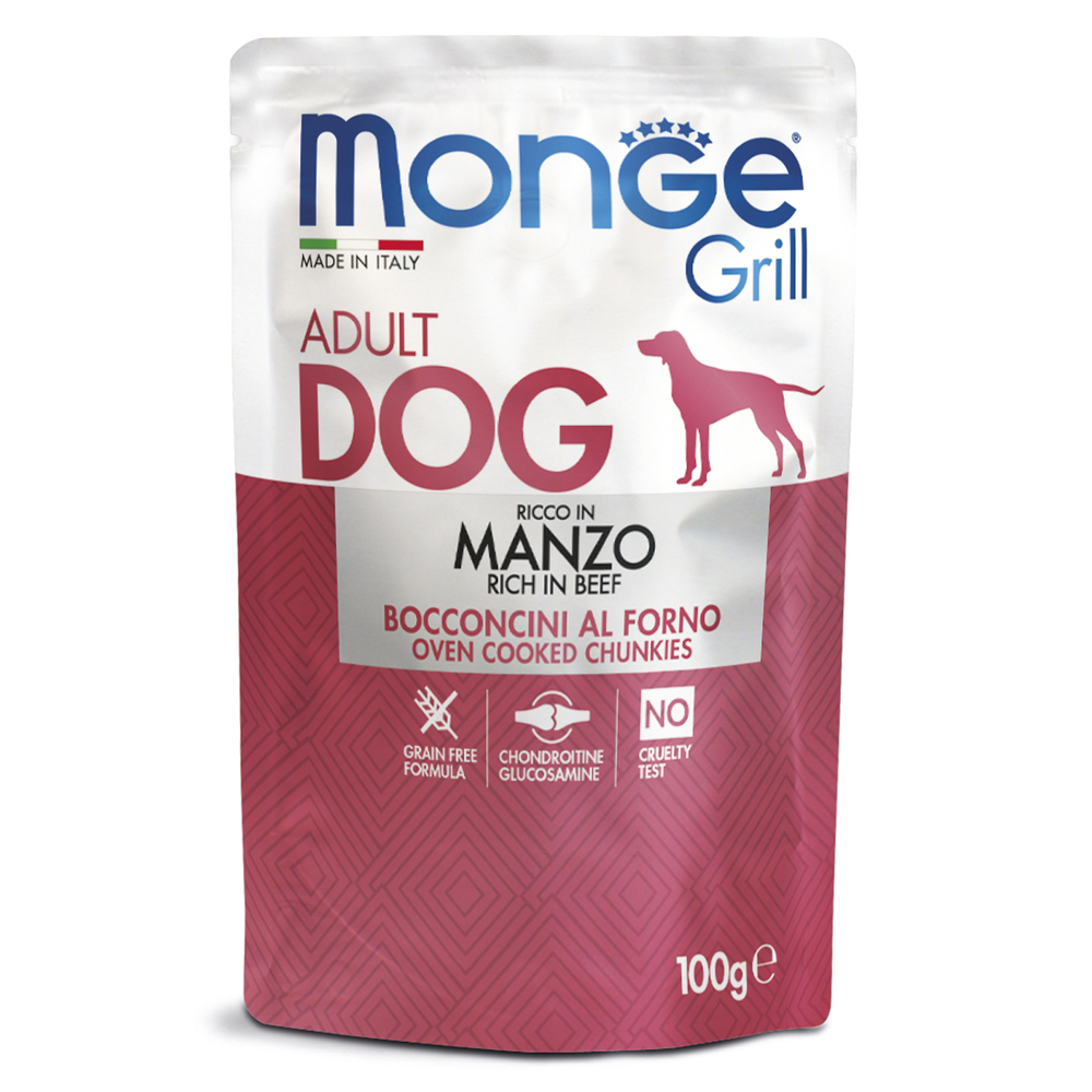 Корм для собак MONGE Grill Pouch говядина пауч