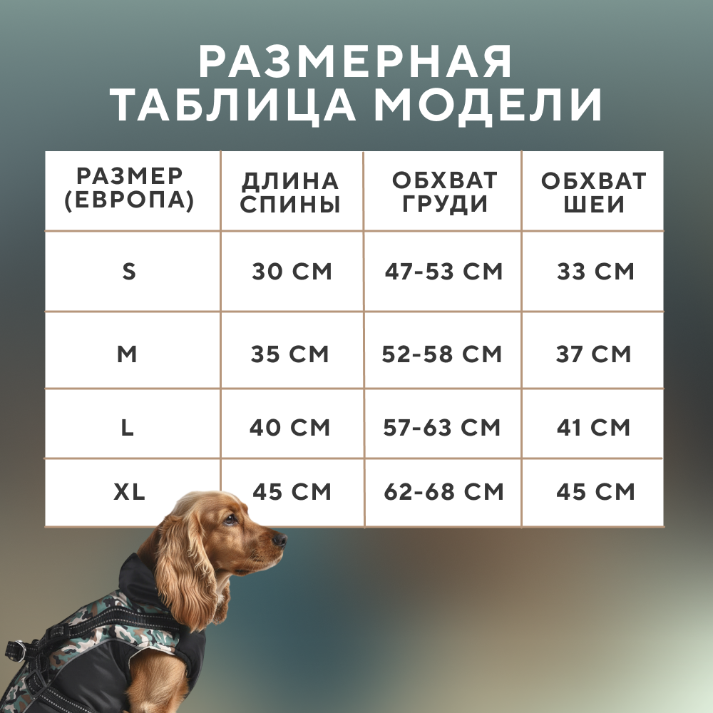 Куртка со шлейкой для собак FOXIE Army