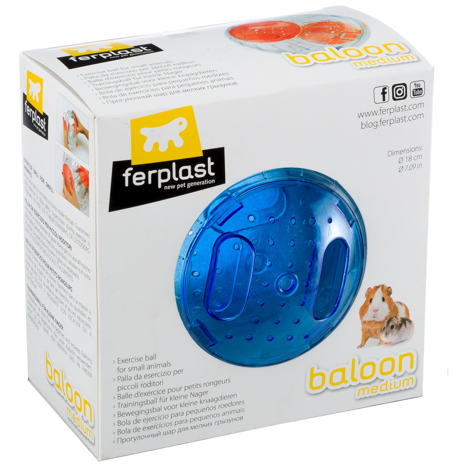 Шар для грызунов FERPLAST PA 5222 BALLON MEDIUM пластиковый