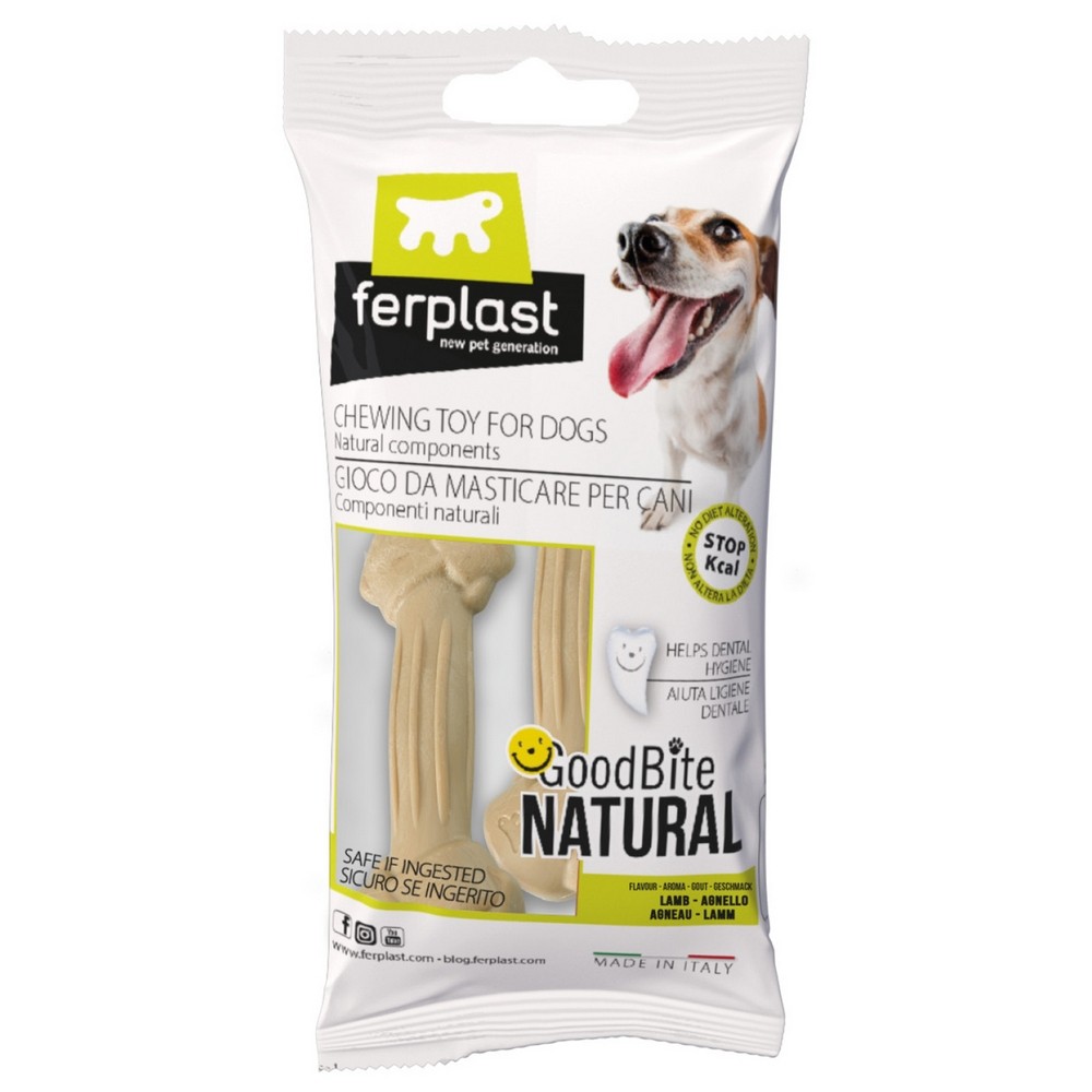 Игрушка для собак FERPLAST GoodBite XS Bag, кость, вкус баранины, 15гx2