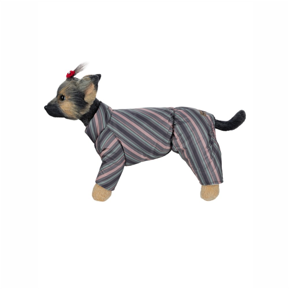Комбинезон для собак DOGMODA Райе воротник-стойка девочка, серый-5, спина 37см