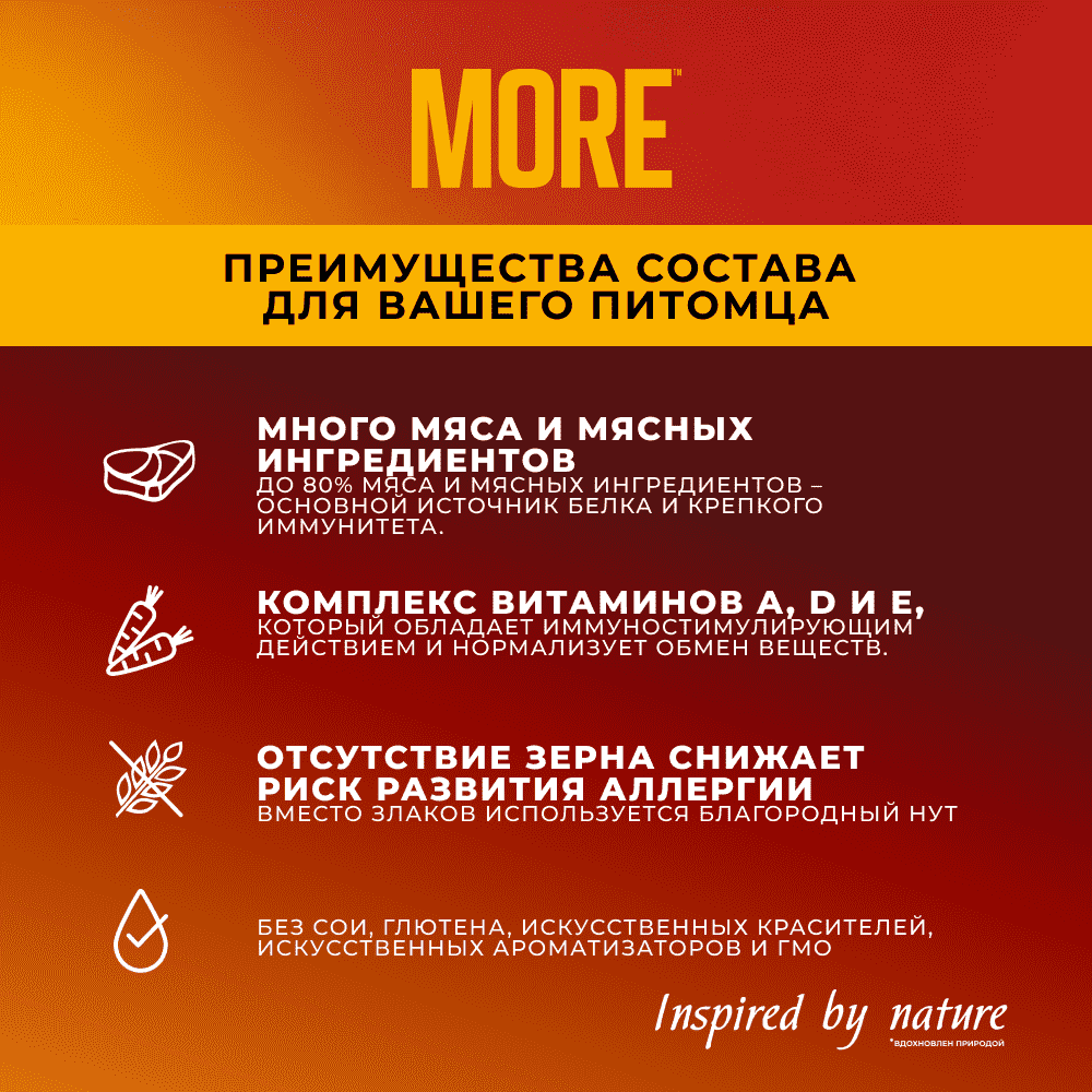 Корм для кошек MORE Delicate паштет с рыбой ламист.