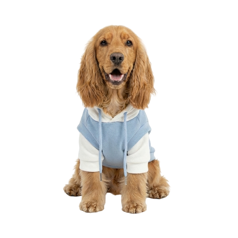 Толстовка для собак FOXIE Cute Puppy L (дл.спины 40см, обх.груди 52-58см, обх.шеи 38см) голубая