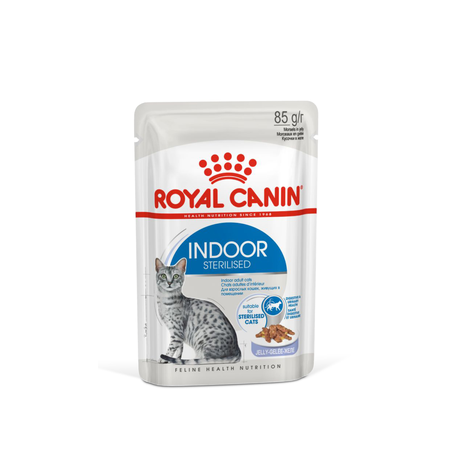 Корм для кошек ROYAL CANIN Indoor Sterilized для кастрир. живущих в помещ., кусочки в желе пауч