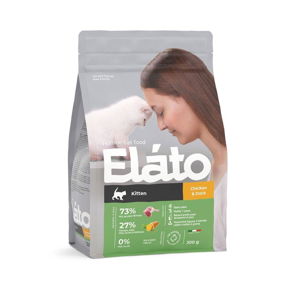 Корм для котят ELATO Holistic курица с уткой сух.