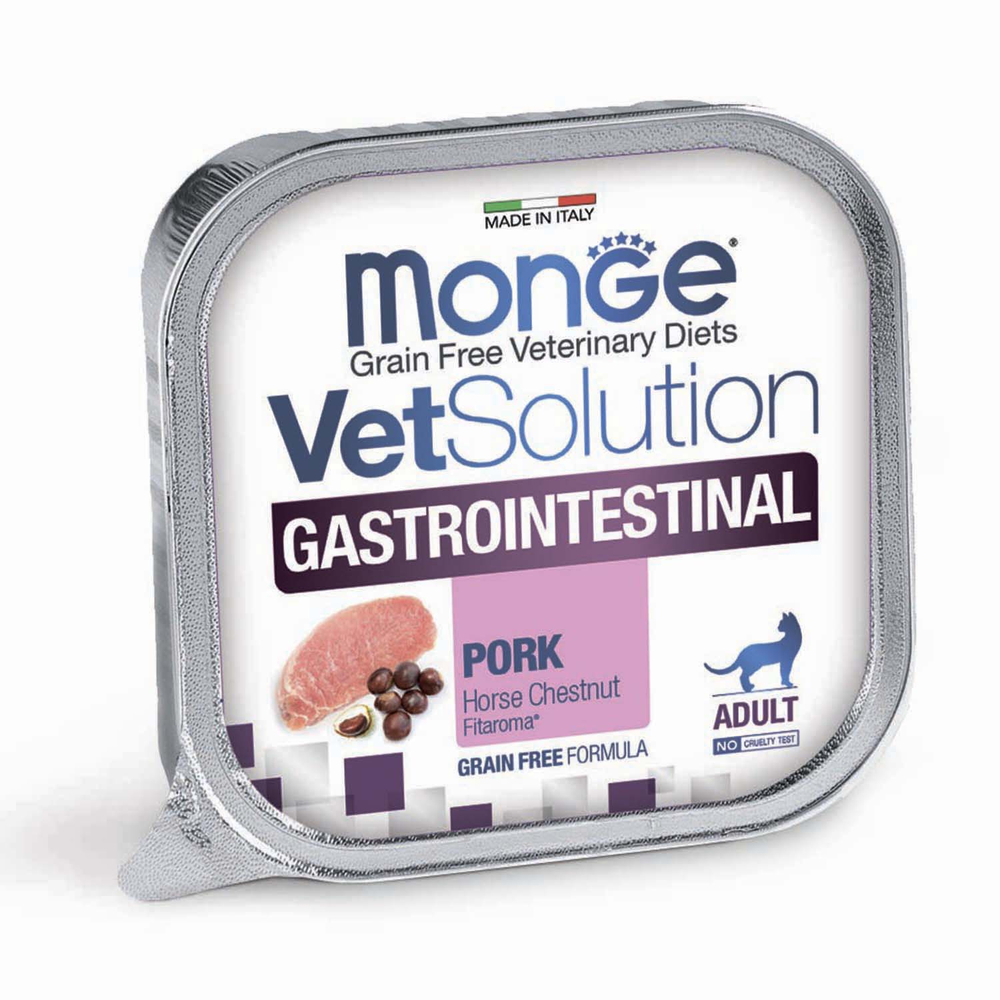 Корм для кошек MONGE VetSolution Gastrointestinal при заболеваниях ЖКТ ламист.