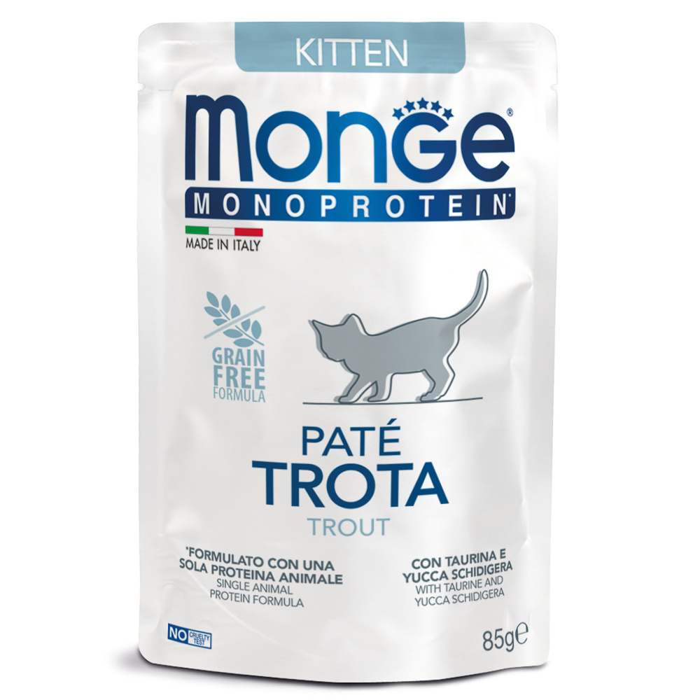 Корм для котят MONGE Cat Monoprotein форель пауч