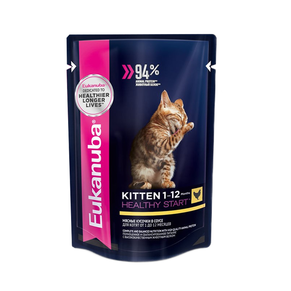 Корм для котят EUKANUBA Healthy Start пауч