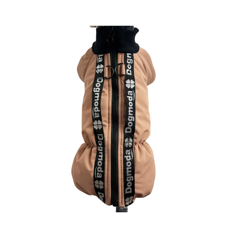 Комбинезон для собак DOG MODA зимний с ручками (кофе) девочка 28см (3)
