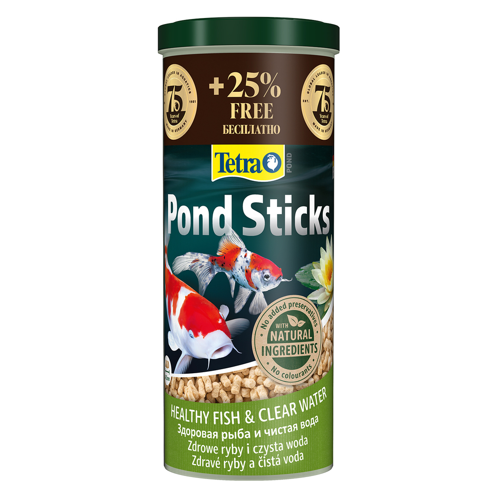Корм для рыб TETRA Pond Sticks для прудовых рыб в палочках 1л + 25% в подарок