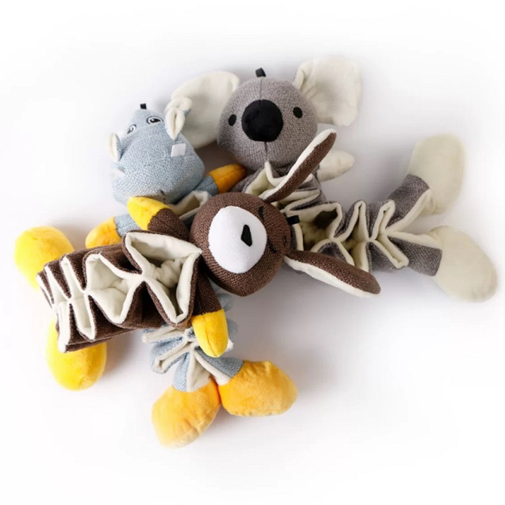 Игрушка для собак MR.KRANCH Бегемотик с карманами под лакомство 36см