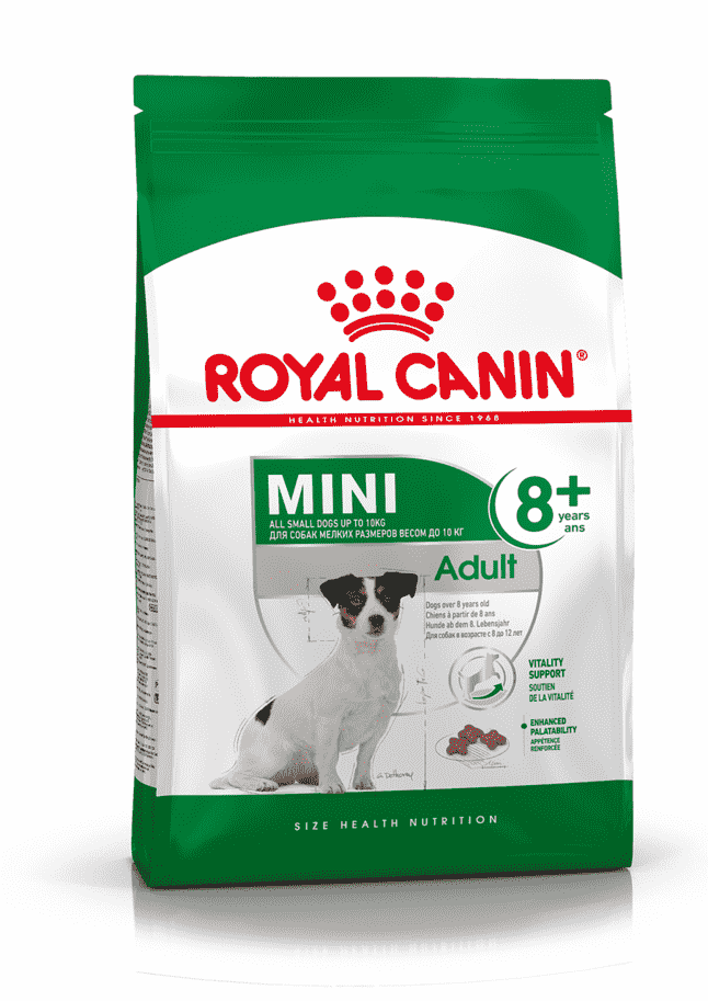 Корм для собак ROYAL CANIN Mini Adult 8+ для мелких пород (до 10кг) старше 8 лет сух.