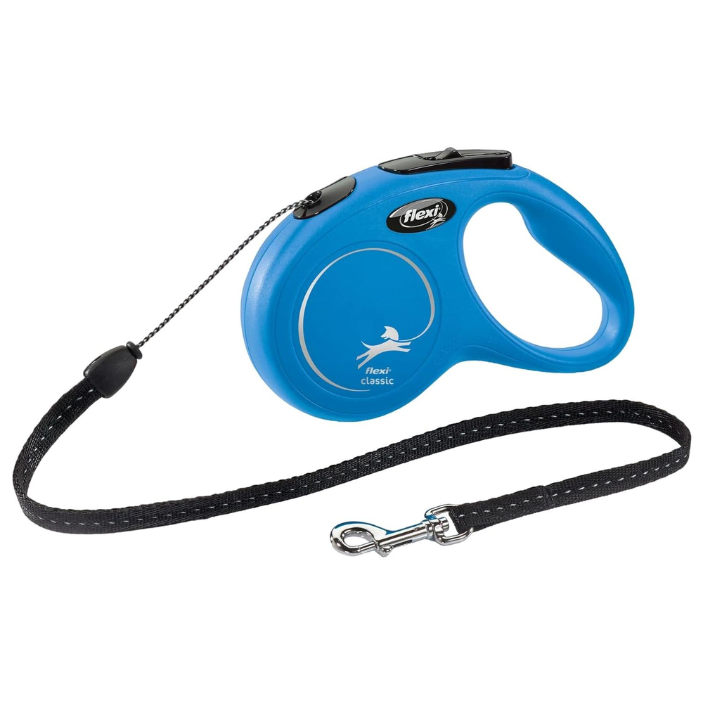 Рулетка для собак FLEXI Classic Basic S (до 12 килограммов) трос 5м синяя