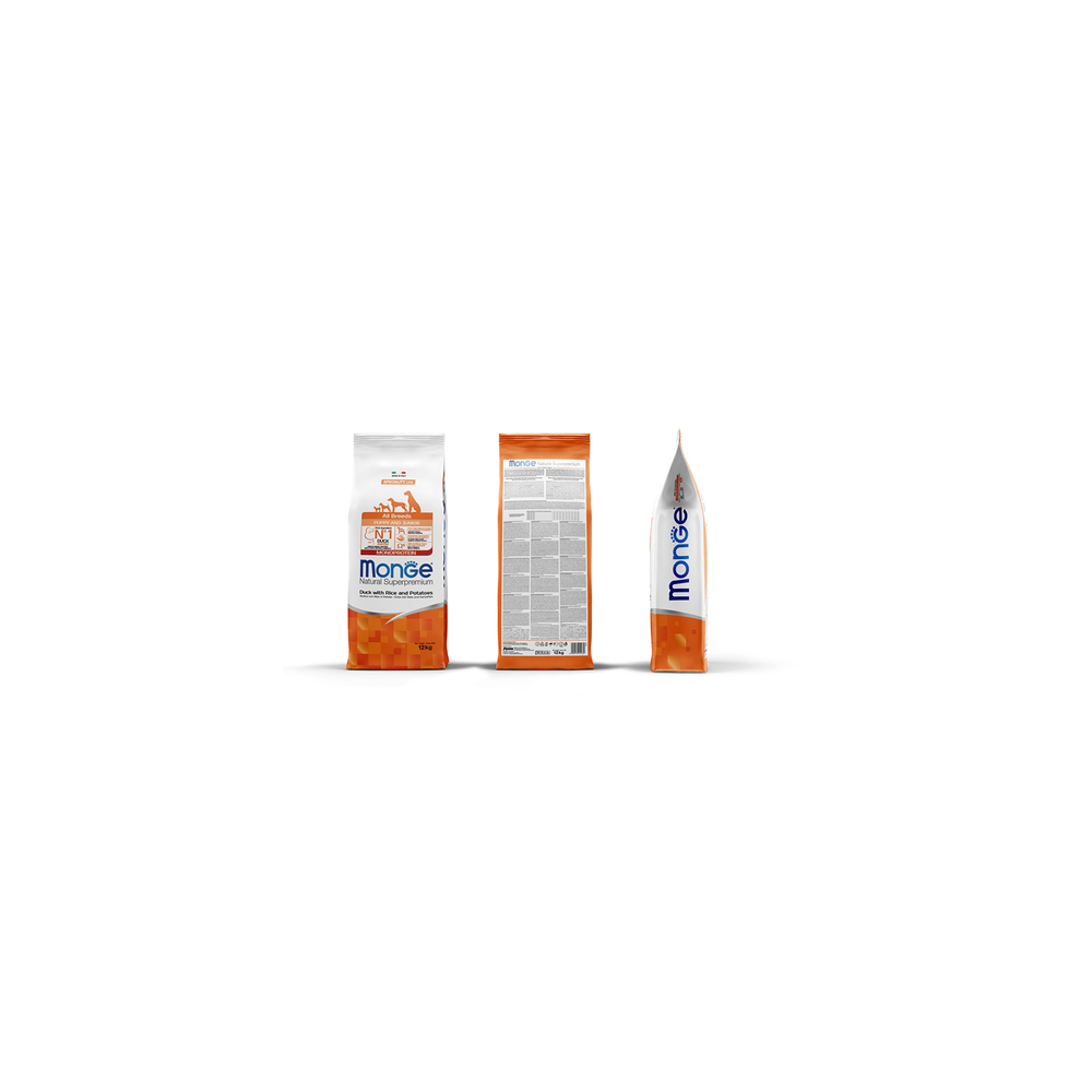 Корм для щенков MONGE Dog Speciality Line Monoprotein из утки с рисом и картофелем сух.