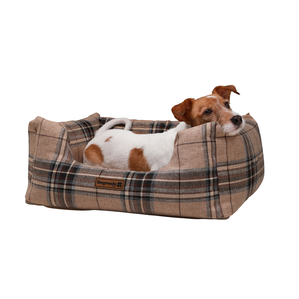Лежак для животных DOG MODA Клетка со съемным чехлом, бежевый 64x50x22см