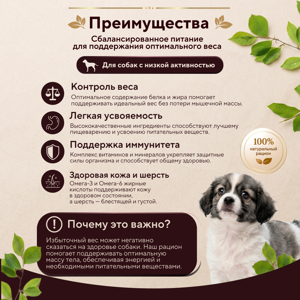 Корм для щенков PRO DOG для всех пород для здорового роста и энергии, индейка сух.