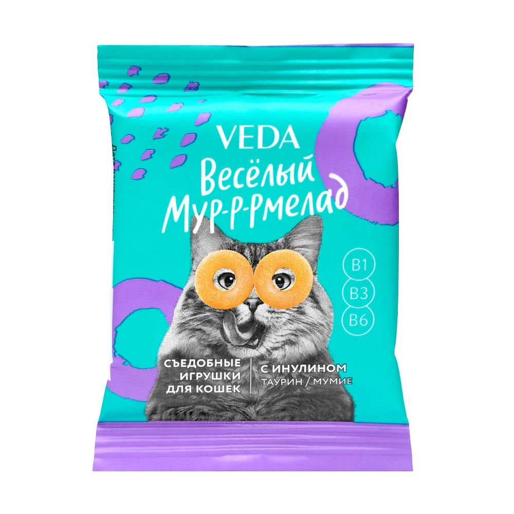 Лакомство для кошек VEDA Веселый Мур-р-рмелад с инулином