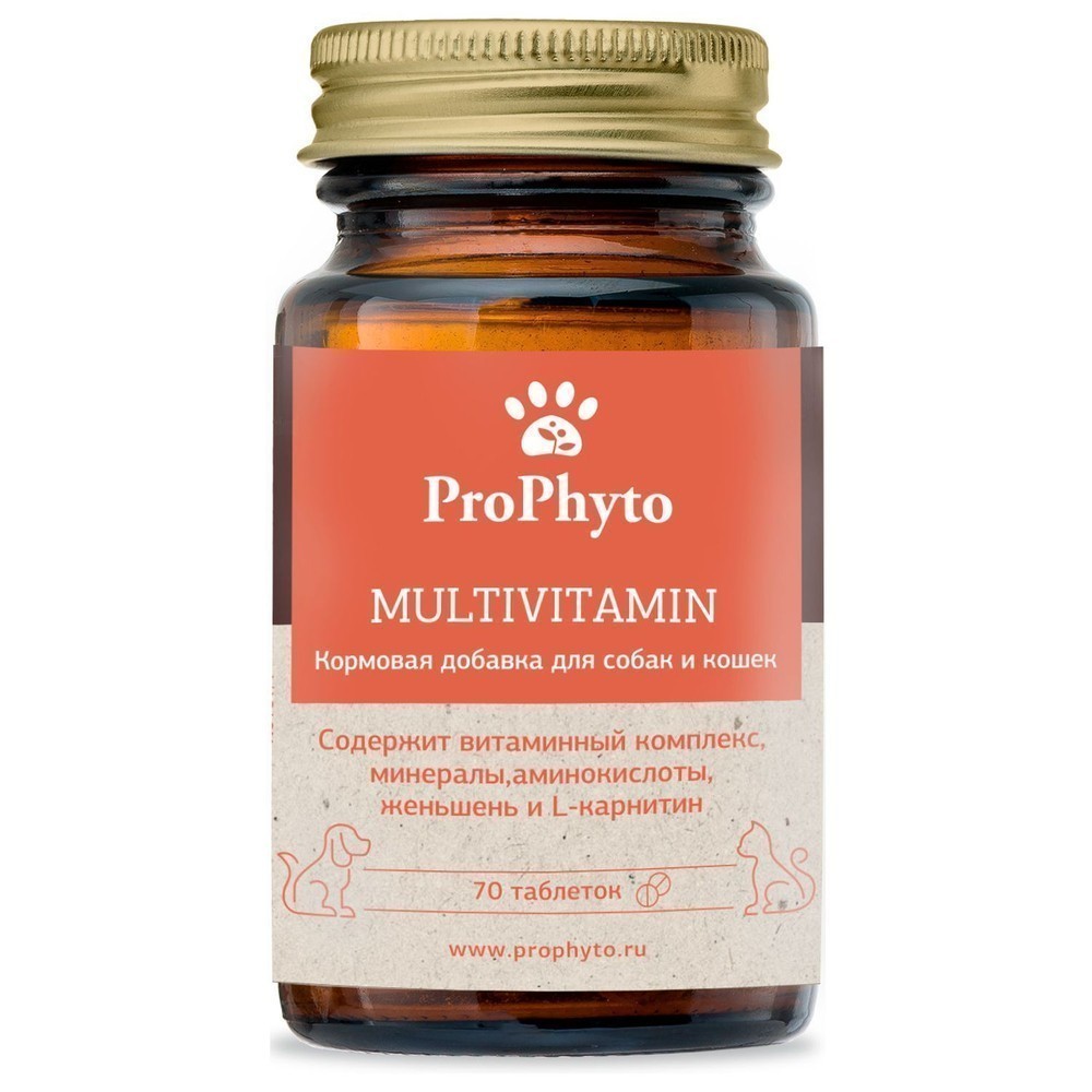 Витамины для кошек и собак PROPHYTO Мультивитамин, 70таб