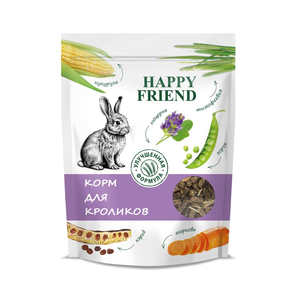 Корм для кроликов HAPPY FRIEND