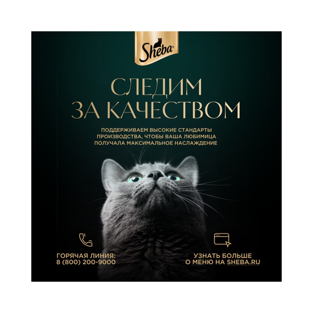 Корм для кошек SHEBA Craft кусочки говядины в соусе пауч