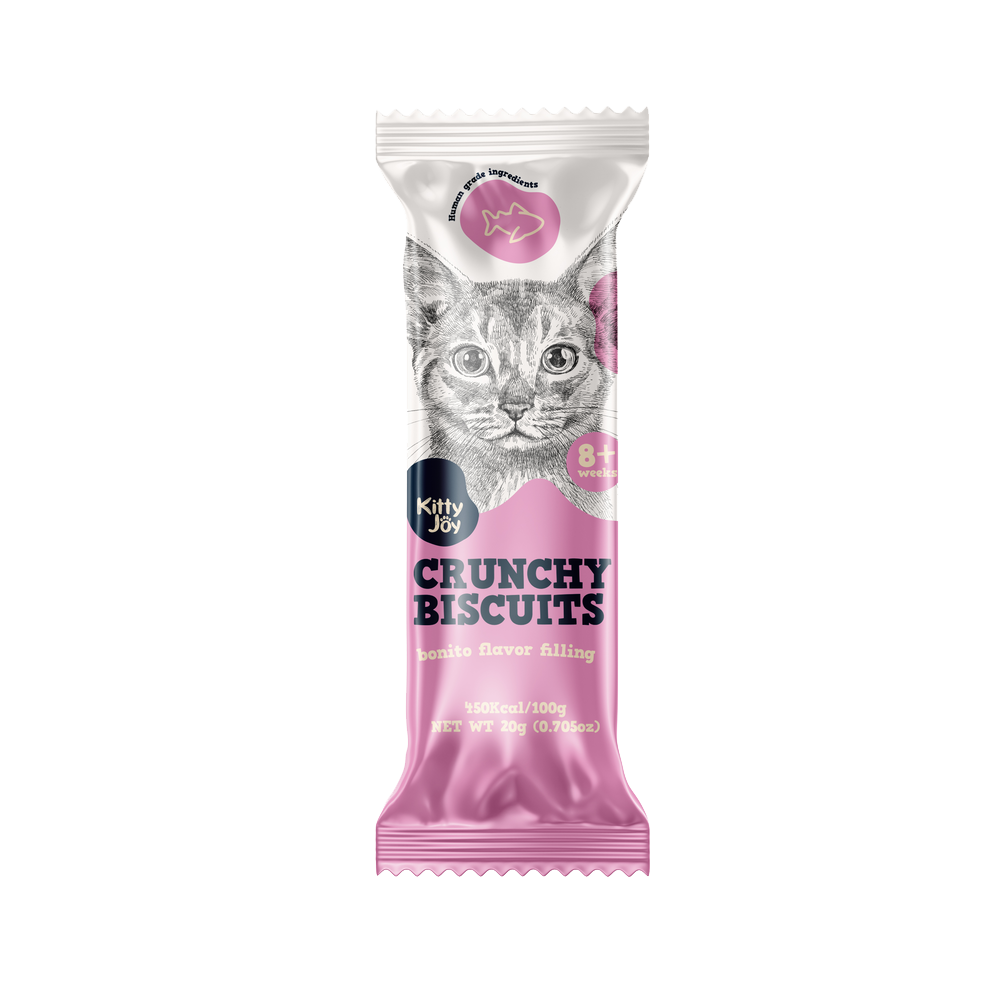 Лакомство для кошек KITTY JOY Хрустящие подушечки с начинкой со вкусом скумбрии