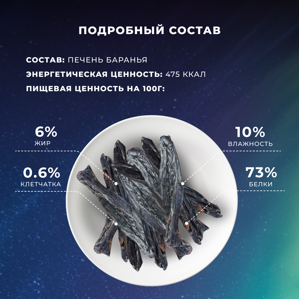 Лакомство для собак TUNDRA Печень баранья