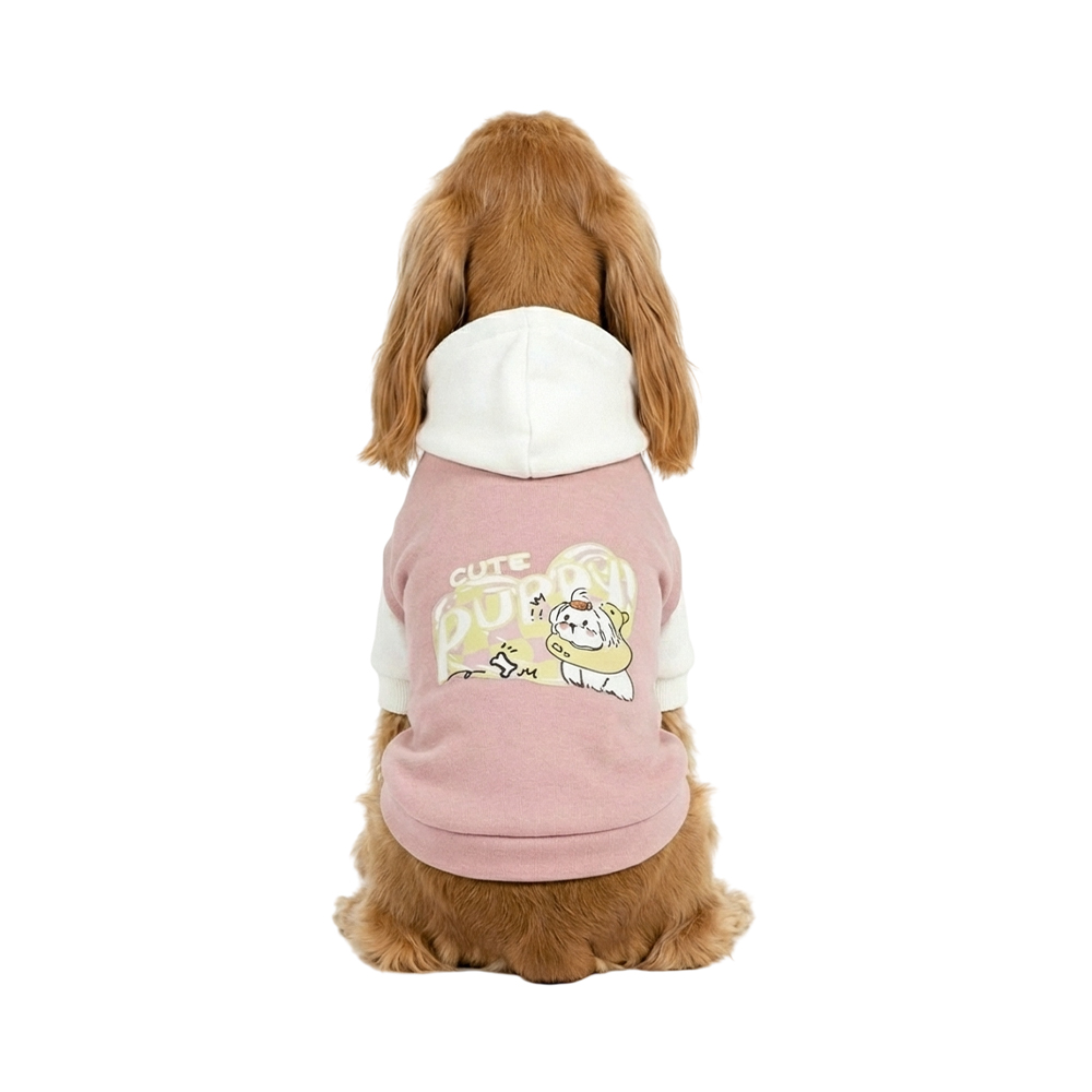 Толстовка для собак FOXIE Cute Puppy M (дл.спины 35см, обх.груди 48-52см, обх.шеи 34см) розовая