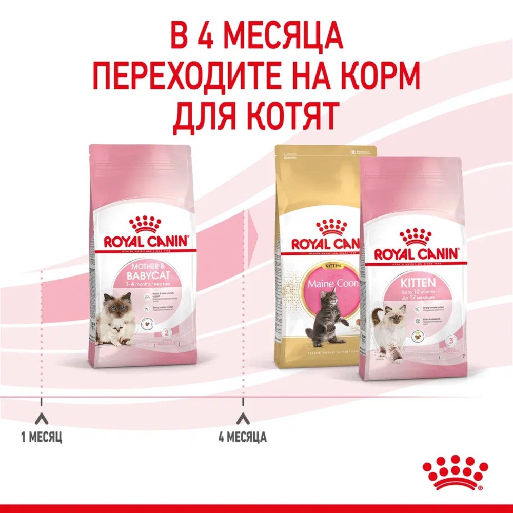Корм для котят в период 1-ой фазы роста, берем. и кормящ. кошек ROYAL CANIN Mother&Babycat сух.