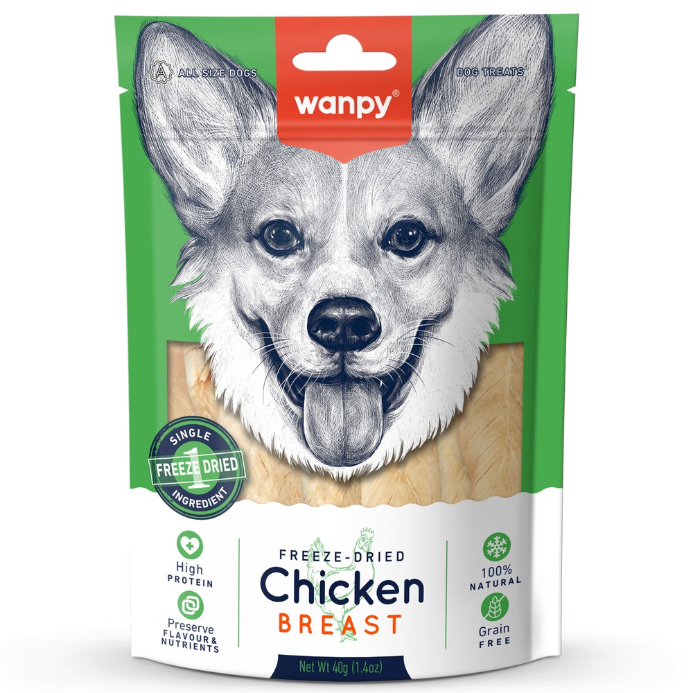 Лакомство для собак WANPY Dog Сублимированное куриная грудка